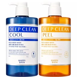 Happybath or Haebibaseu or more commonly, Happybus 해피바스 딥클린 올인원 바디워시 900g(타우린 쿨링케어+아하바하 필링케어)페이스앤바디겸용 Happy Bath Deep Clean All-in-One Body Wash 900g (Taurine Cooling Care + AHA BHA Filling Care) Face & Body