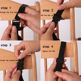 Universal Baby Safe Belt Holder - 5 Point Harness Replacement for Wooden High Chair