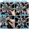AUTOUTLET 24pcs Wheel Nut Caps 17 mm, Wheel Bolts Wheel