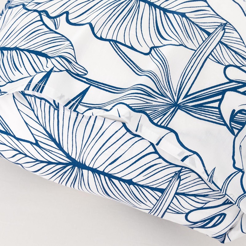 SUSYBAO 100% Cotton Queen Pillowcases Set of 2 Tropical Botanical