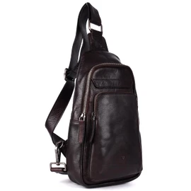 Genuine Italian Leather Unisex Body Bag - Stylish, Durable, and Secure Travel Companion for Casual and Trendy Essentials, Brown