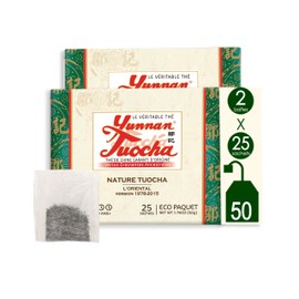 Yunnan tuocha - 100% Natural Organic tuocha Tea - Cholesterol Regulating & Detoxifying - 40 Tea Bags - 80 g - Guaranteed Yunnan Quality (Version 1978-2015)