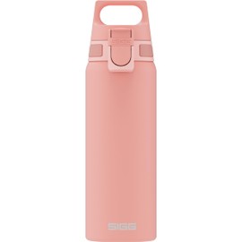 SIGG Stainless Steel Drinking Bottle, Shield ONE, Suitable for Carbonated Drinks, Leak-Proof, Feather-Light, BPA-Free, 0.75 L, Pink