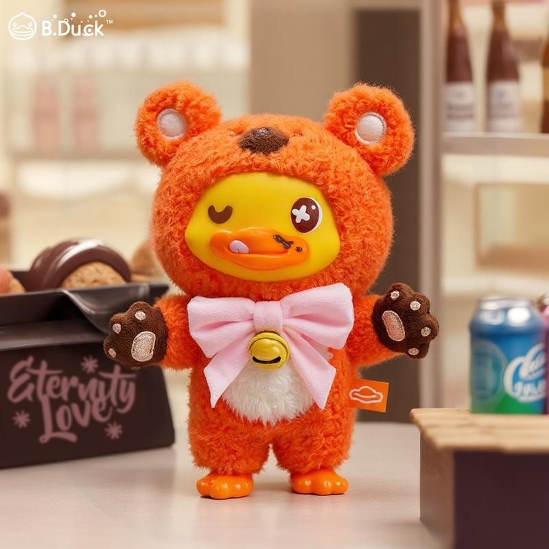 B.Duck Snuggle Bear Vinyl Plush Blind Box, Mystery Box:_Single Box