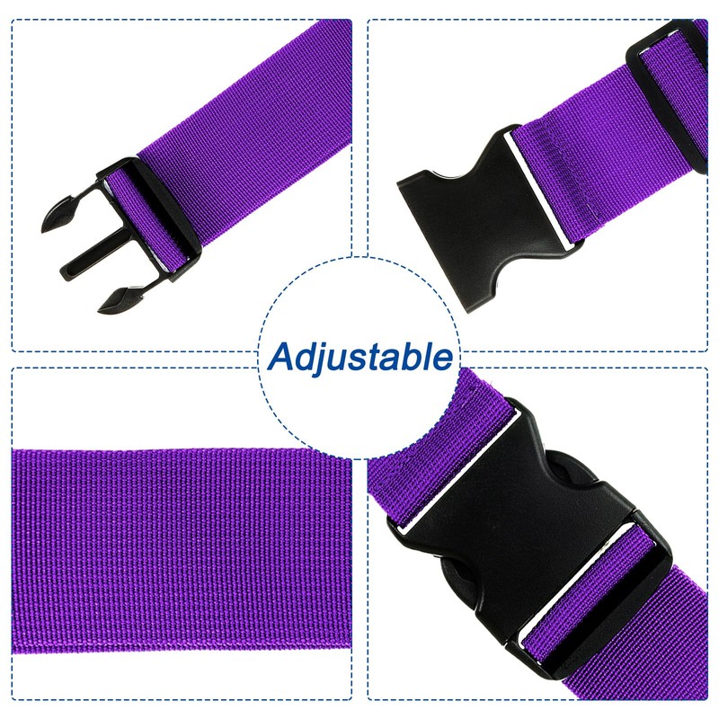 sourcing map 2" x 6.5' Luggage Strap Polyester Adjustable Suitcase