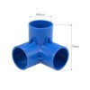 sourcing map 3-Way PVC Angle Fitting 40 mm, Pack of