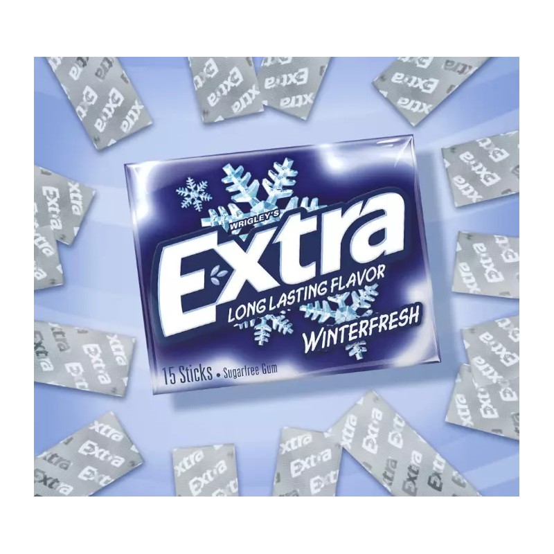 Extra Winterfresh Gum, 15 Count Sticks (Pack of 10)