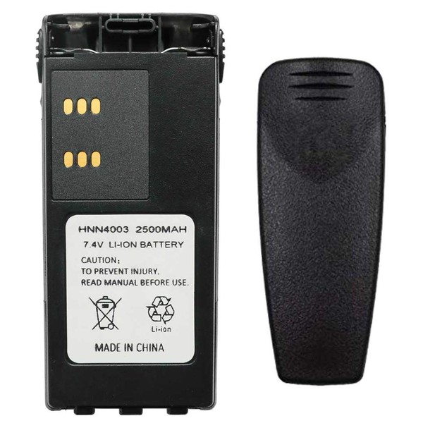Teseko HNN4003 2500mAh 7.4V Li-ion Replacement Two-Way Radio Battery for Motorola NHNN4003BR HT1250 MTX8250 Talkabout Radios