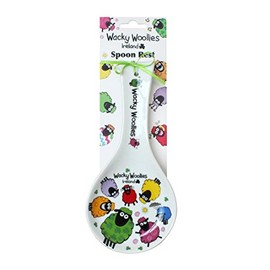 Wacky Woollies Irish Ceramic Cooking Spoon Mixing Spoon Baking Spoon with Funny Colourful Sheep Design