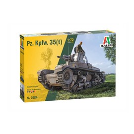 Italeri 7084S 1:72 Ger. Panzerkampfwagen 35 (t) Model Building Kit, Standing Model Building, Crafts, Hobby, Gluing, Plastic Kit, Multi-Coloured