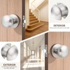 GOBEKOR 5 Pack Passage Door Knobs Brushed Nickel Door Knobs
