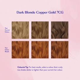 eSalon Permanent Hair Colour Set in Dark Blonde Copper Gold 7CG