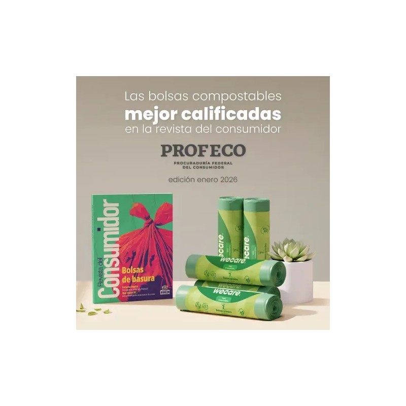 Bolsa P Basura Biodegradables We Care -70x90 Cm- 28 Piezas