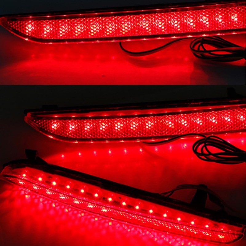 TOTMOX Back Bumper Reflectors Red Lens Red Light, Rear Bumper