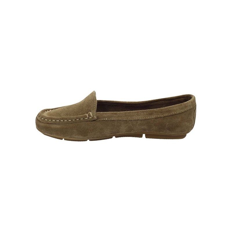 LEON Mocasin Casual Julio DE Mucha Mujer Camel Gamuza 96126