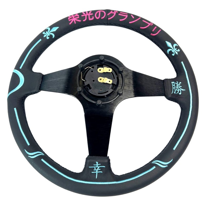 Performance Steering Wheel 350mm Deep Dish 6 Bolt For JDM