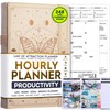 Hourly Planner - Undated Weekly & Monthly Planner, 12-Month Journey