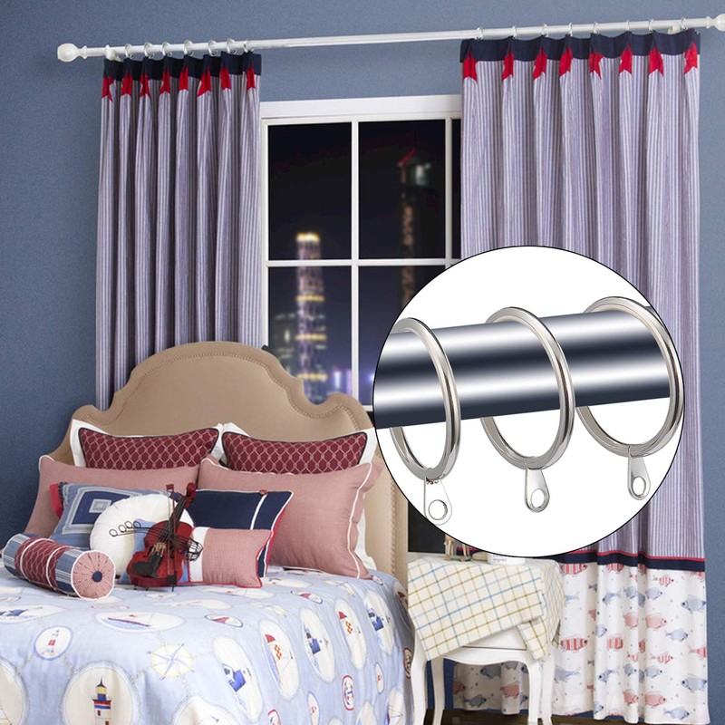 Coolty Pack of 60 Metal Curtain Rings Hanging Rings for