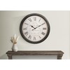 Monarch Specialties Monarch Specialties I 9026 Clocks, 30" Round, Large Oversized, Wall Clock, Brown, Transitional
