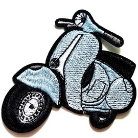 Nipitshop Patches Motorcycle Car Electric Scooter Logo Kids Cartoon Iron On Embroidered Applique Patch for Clothes Great as Happy Birthday Gift
