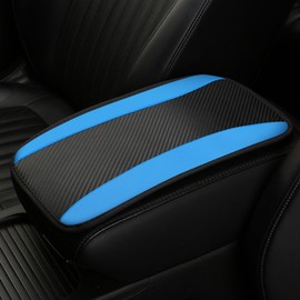 iolory Car Console Cover,Auto Center Console Pad,Anti-Scratch Car Armrest Cover,Automotive Armrest Seat Box Cover Protector,Automotive Interior Accessories,Suitable for Most Car,SUV,Truck (Blue)