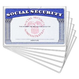 Clear Social Security Card Protector Holder Medicare Credit Card Sleeve Cover Driver's License Sleeve Business Cards PVC Wallet Slot for Insurance ID Cards SSN