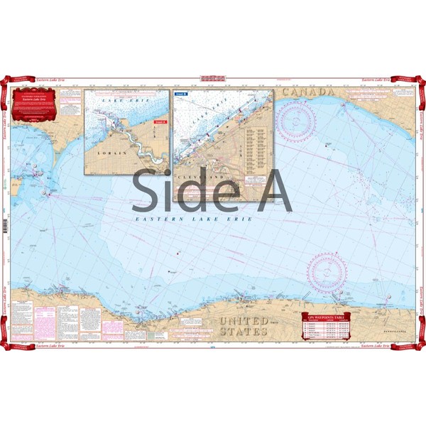 Waterproof Charts, Standard Navigation, 158 Eastern Lake Erie