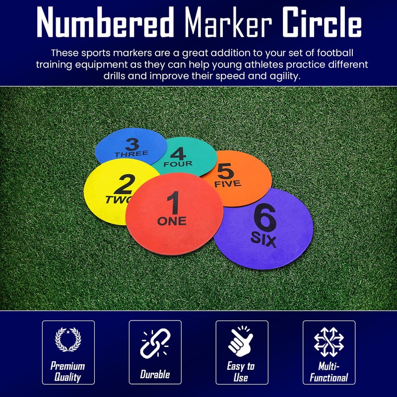 Splay Sequence Numbered Markers Circle | Indoor Outdoor Sports Training