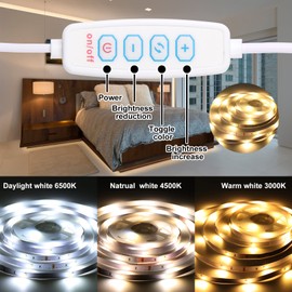 YUZGCZ Motion Sensor Led Light Strip 9.8FT，Rechargeable Lithium Battery Power Supply，Multi-Functional Controller Dimmer and Timer for Bedroom Kitchen Showcase Stair Corridor Dark Corner