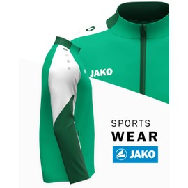 JAKO Dynamic Children's Polyester Suit, Green/White/Dark Green, 164