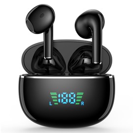 2024 Newest Wireless Earphones, Bluetooth 5.3, Automatic Pairing, Instant Connection Earphones, Hands-free Calling, Built-In Microphone, Touch Control, Compact, For Work and School, Telework, WEB