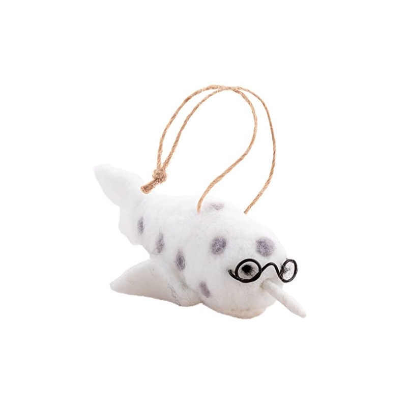 Felt Ornament Island Oasis NARWHAL (H21)