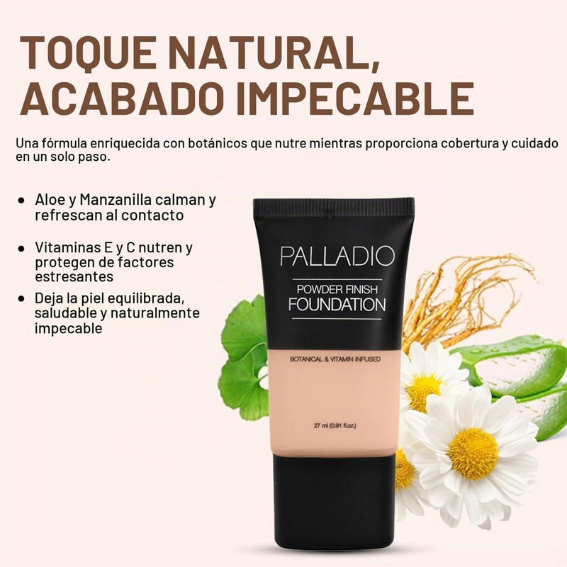 Palladio Base Líquida Powder Finish In The Buff