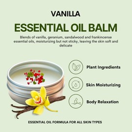 benatu Essential Oil Body Butter, Scented Massage Balm with Vitamin E, Dry Skin Care Moisturizer for Women and Men, Blends of Vanilla, Geranium, Sandalwood, Frankincense - 3.53 oz