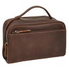 Real Leather Toiletry Bag, Wash Bag Shaving Kit, Cosmetics Pouch