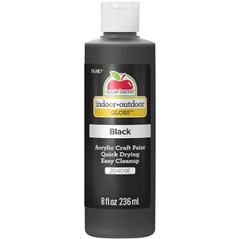 Apple Barrel 20409 Pintura acrílica brillante en varios colores (8 onzas), color negro brillante