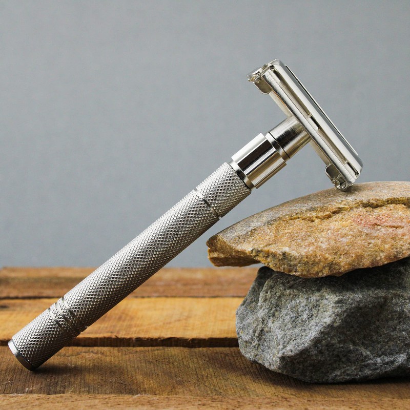 Twist Open Butterfly Style Men's Shaving De Safety Razor (Blades