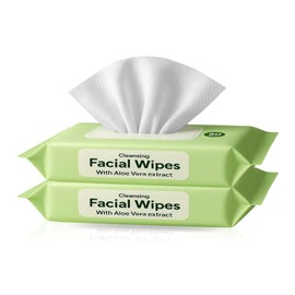 Face Wipes Makeup Wipes Wet Wipe Facial Cleansing Remover Hydrating Travel Hand Eye Makeup Sensitive Skin Micellar Eyelid Cleaning Exfoliating Pads With Aloe Vera Extract 100 Pcs