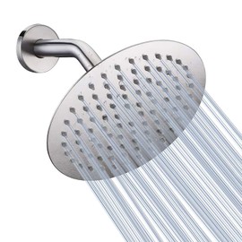Cabeza de Ducha de Lluvia de Baja Presin de 8 Pulgadas, Hecho de Acero Inoxidable, Diseo Ultra Delgado, para los Cabezales de Ducha de Su Bao, Nquel  