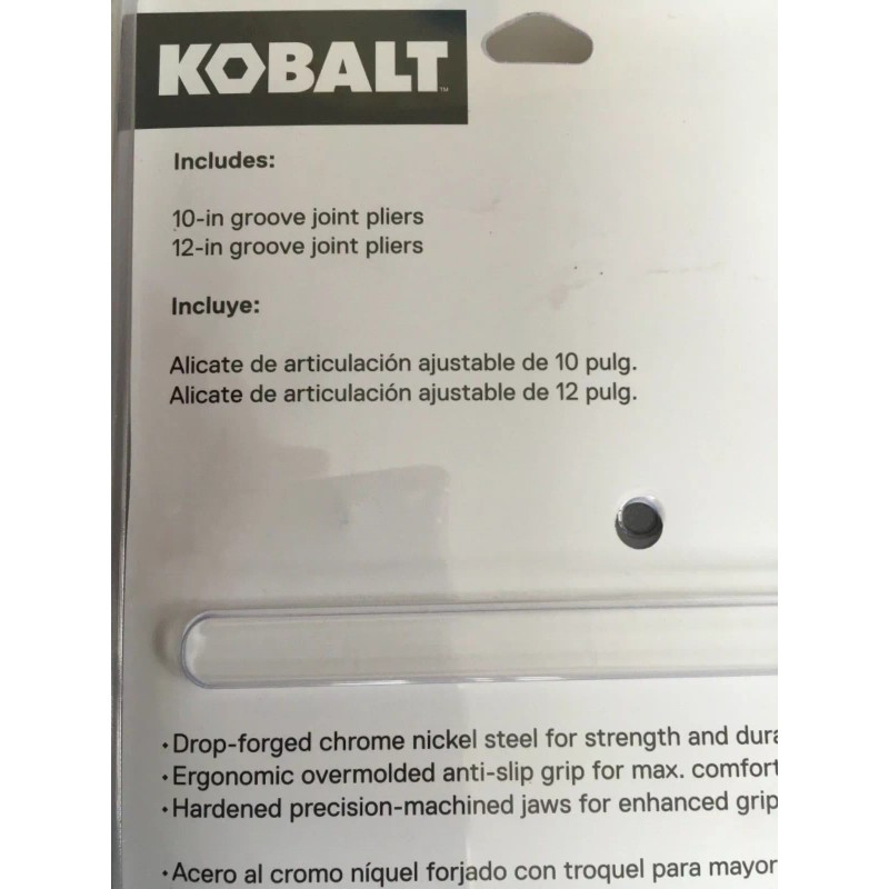 Kobalt Adjustable pliers Kobalt Joint Pliers SET 10"&12" Forged Nickel