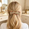 Sparkling Crystal Stone French Barrette，Vintage Rhinestone Snap Hair Clips