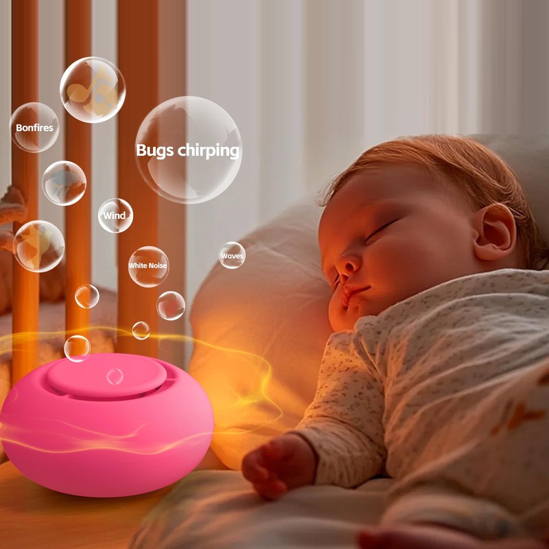Portable Baby Sound Machine [White Noise for Babies Kids Adults][Timer