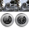 TOTMOX 2pcs 7/8 Inch Motorcycle Handlebar Clock and Thermometer Universal