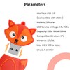 BORLTER CLAMP 128GB USB Flash Drive Cute Fox Shape BORLTER