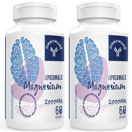 Liposomal Magnesium 2000mg High Strength - Magnesium Supplement with Vitamin D3 & K2 Non-GMO Gluten Free (60 Count (Pack of 2))