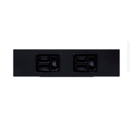 Panasonic WN115215B S-Plate Embedded Grounding W Outlet Set, Black