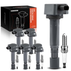 A-Premium Set of 6 Ignition Coil Pack and Iridium Spark Plugs Compatible with Honda Pilot 2009-2015, Ridgeline 2009-2014 & Acura RDX 2013-2015, ZDX 2010-2013, 3.5L