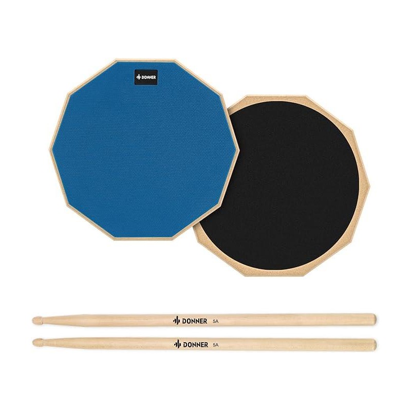 Donner Drum Practice Pad 8 Inches, Silent Practice Drum Pad