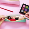 cobee Leather Pencil Case, 2 Piece Pencil Case, green/pink, leather