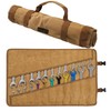 Wrench Roll Up Organizer Pouch,Heavy Duty 16oz Waxed Canvas Tool